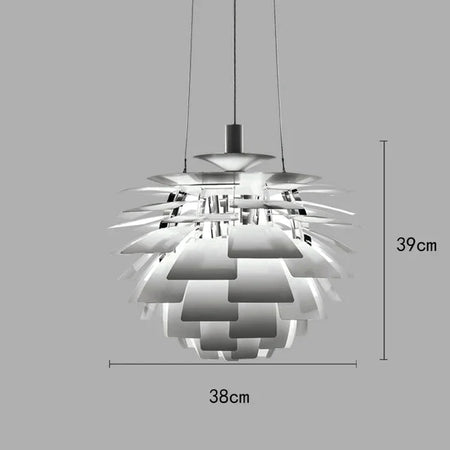 Luminaire Suspension design cône de pin aluminium – Référence : Elowen4827-Luminaire Suspendu - Nexa Lights