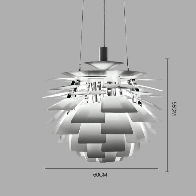 Luminaire Suspension design cône de pin aluminium – Référence : Elowen4827-Luminaire Suspendu - Nexa Lights