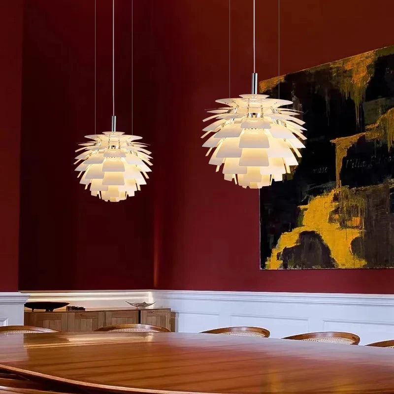 Luminaire Suspension design cône de pin aluminium – Référence : Elowen4827-Luminaire Suspendu - Nexa Lights