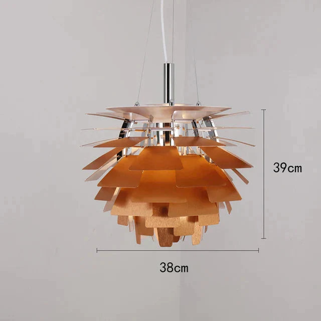 Luminaire Suspension design cône de pin aluminium – Référence : Elowen4827-Luminaire Suspendu - Nexa Lights