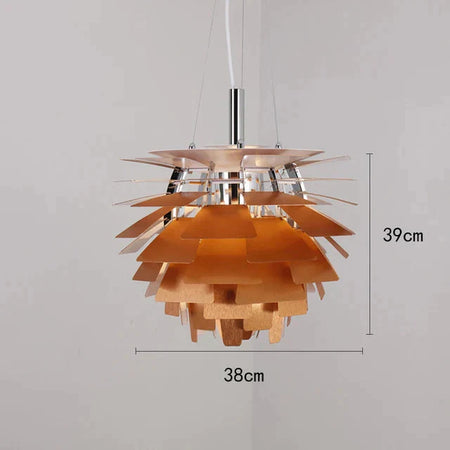 Luminaire Suspension design cône de pin aluminium – Référence : Elowen4827-Luminaire Suspendu - Nexa Lights