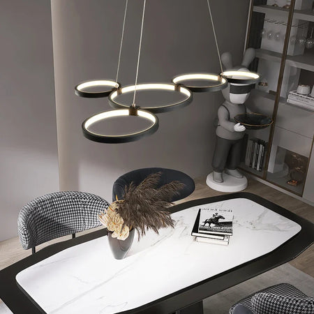 Luminaire Suspension design contemporain argenté – Référence : Aeliana4825- - Nexa Lights