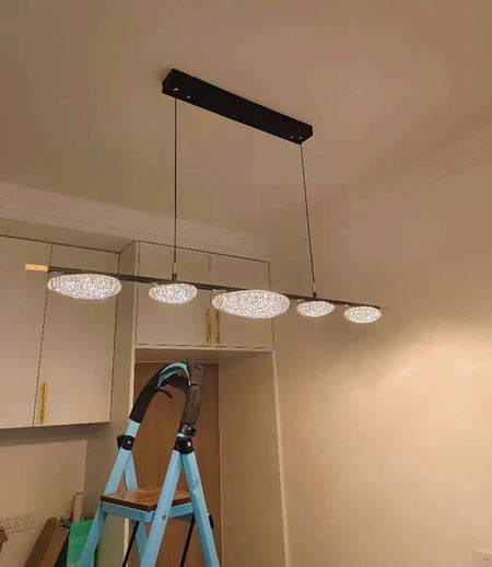 Luminaire Suspension design contemporain argenté – Référence : Maelis5624- - Nexa Lights