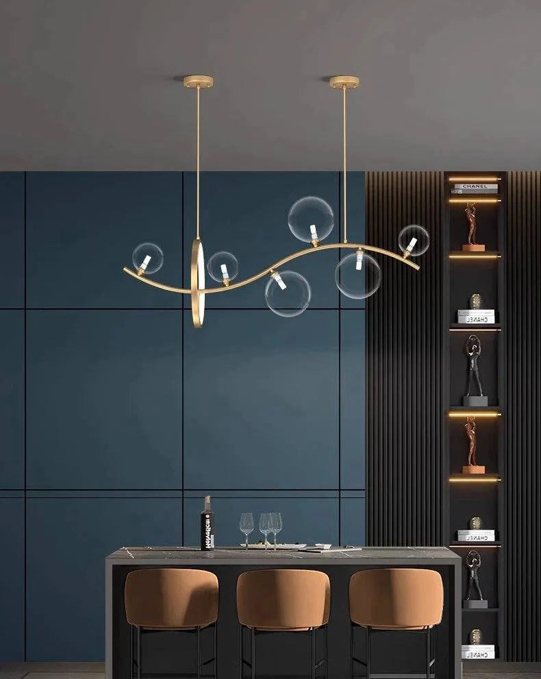Luminaire Suspension design contemporain argenté – Référence : Mariselle4823- - Nexa Lights