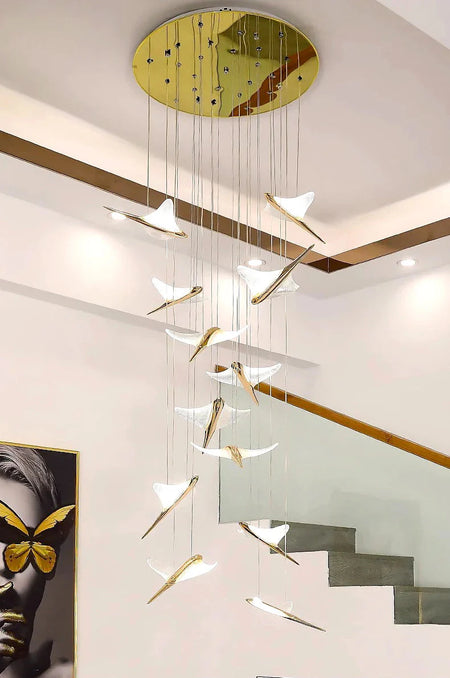 Luminaire Suspension design contemporain argenté – Référence : Marvyn4723- - Nexa Lights