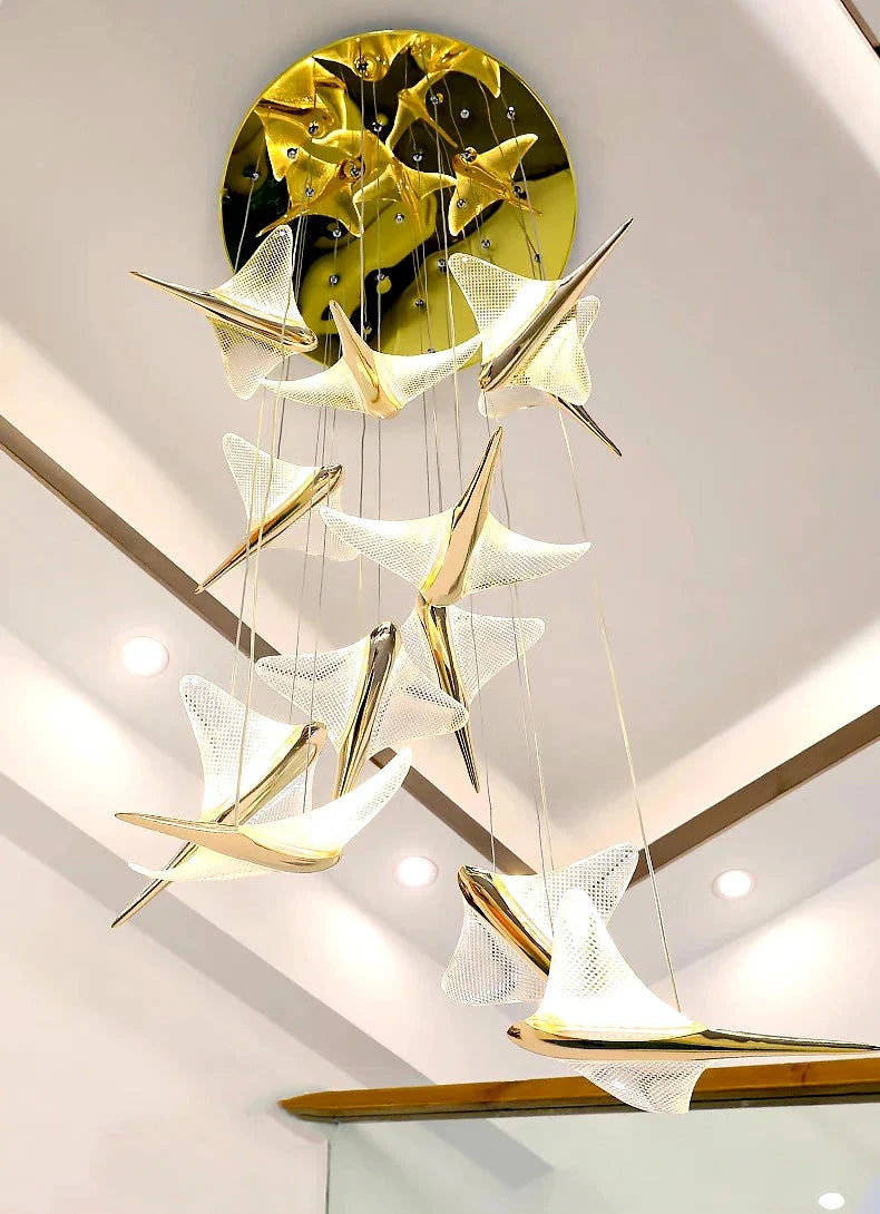 Luminaire Suspension design contemporain argenté – Référence : Marvyn4723- - Nexa Lights