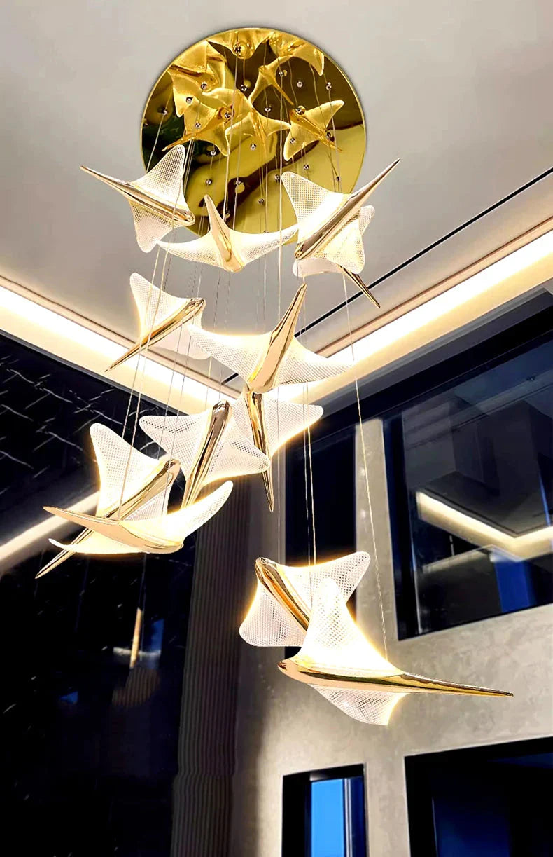 Luminaire Suspension design contemporain argenté – Référence : Marvyn4723- - Nexa Lights