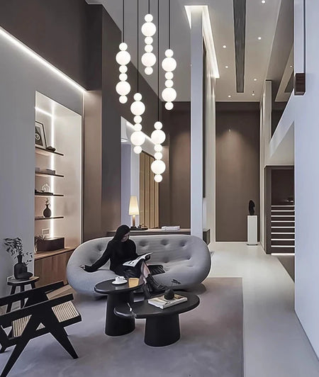 Luminaire Suspension design contemporain blanc – Référence : Aelina4723- - Nexa Lights