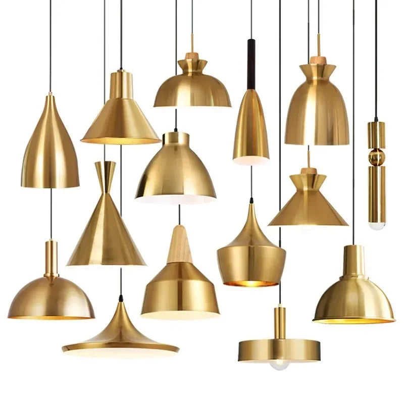 Luminaire Suspension design contemporain doré – Référence : Alvyn5623- - Nexa Lights