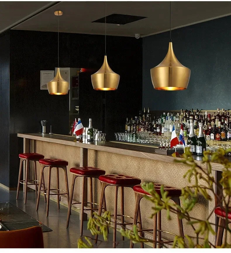 Luminaire Suspension design contemporain doré – Référence : Alvyn5623- - Nexa Lights