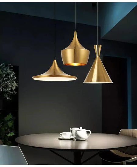 Luminaire Suspension design contemporain doré – Référence : Alvyn5623- - Nexa Lights