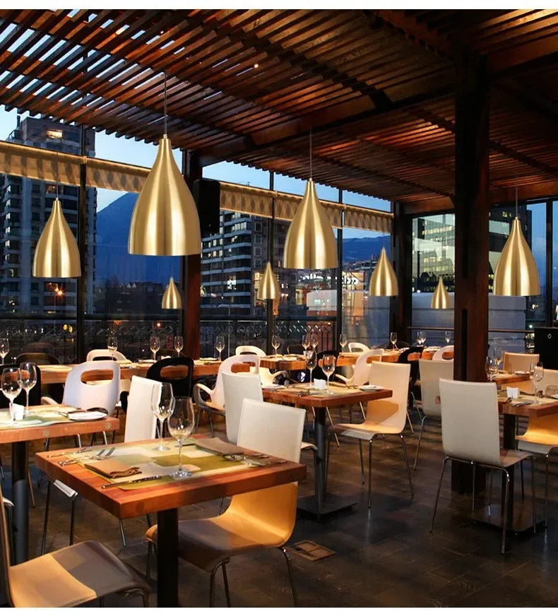 Luminaire Suspension design contemporain doré – Référence : Alvyn5623- - Nexa Lights