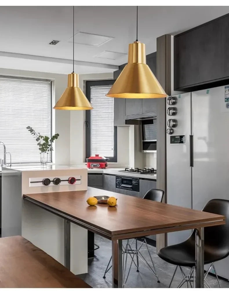 Luminaire Suspension design contemporain doré – Référence : Alvyn5623- - Nexa Lights