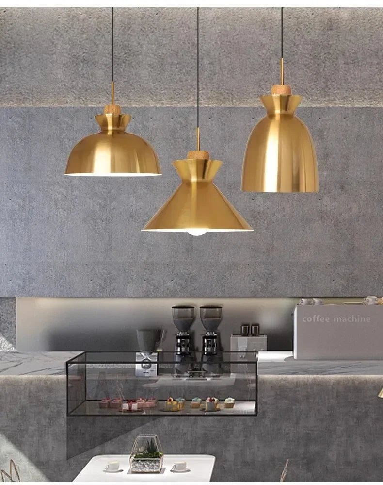 Luminaire Suspension design contemporain doré – Référence : Alvyn5623- - Nexa Lights