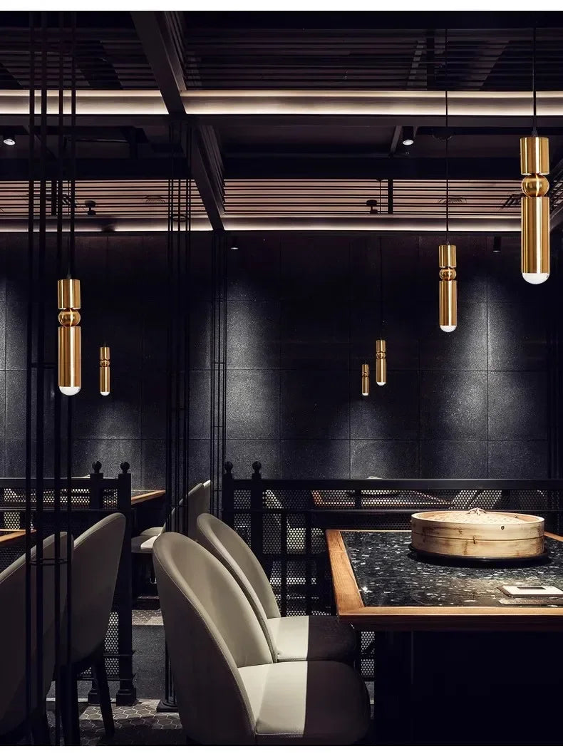 Luminaire Suspension design contemporain doré – Référence : Alvyn5623- - Nexa Lights