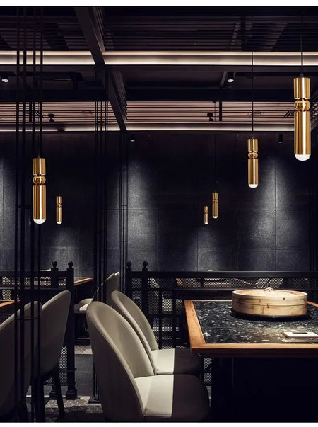 Luminaire Suspension design contemporain doré – Référence : Alvyn5623- - Nexa Lights