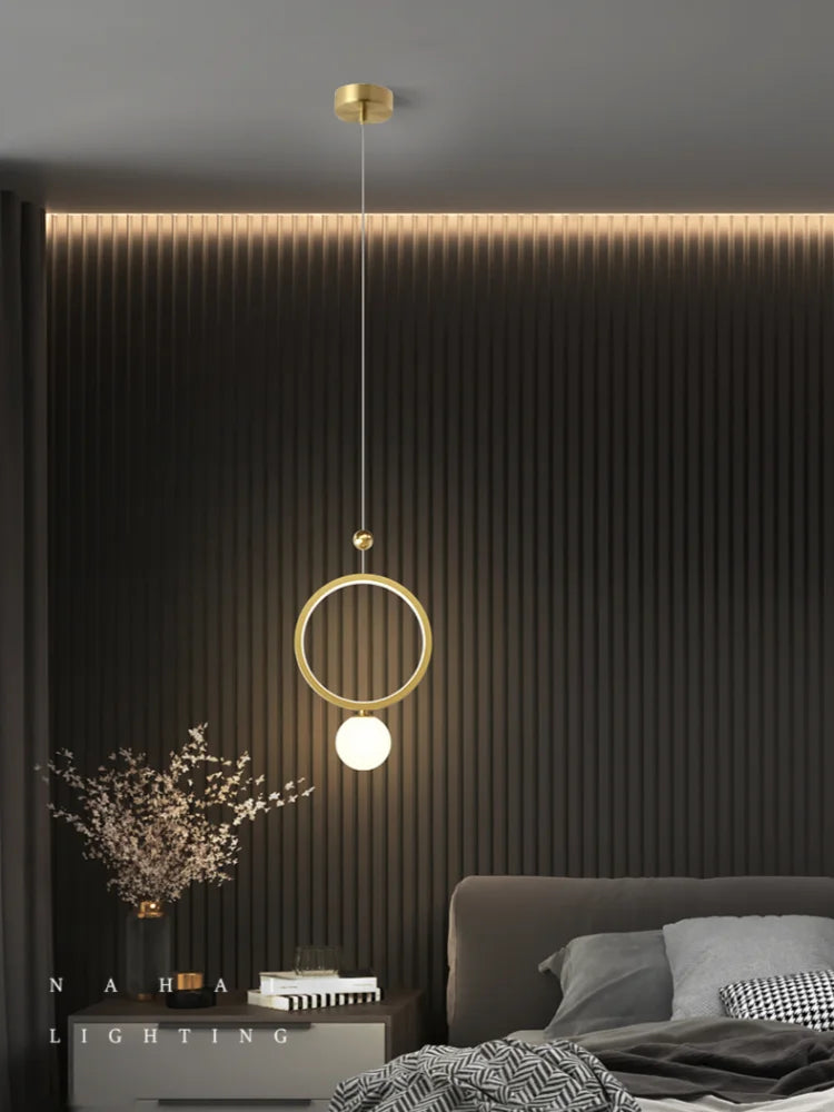 Luminaire Suspension design contemporain doré – Référence : Myrtille5623- - Nexa Lights
