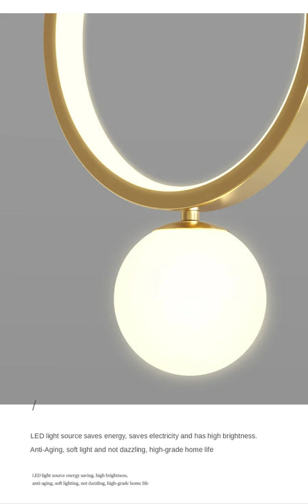 Luminaire Suspension design contemporain doré – Référence : Myrtille5623- - Nexa Lights