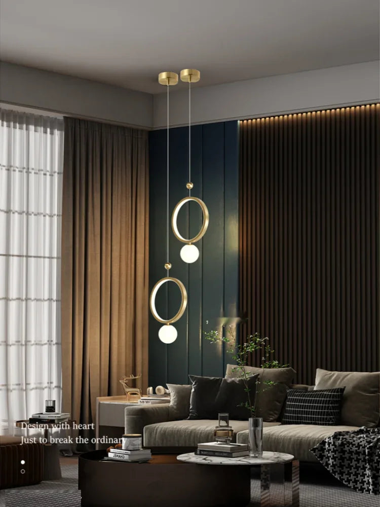 Luminaire Suspension design contemporain doré – Référence : Myrtille5623- - Nexa Lights
