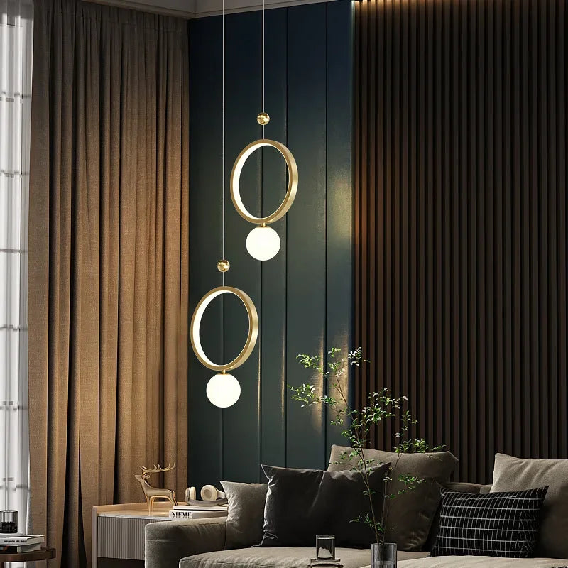 Luminaire Suspension design contemporain doré – Référence : Myrtille5623- - Nexa Lights