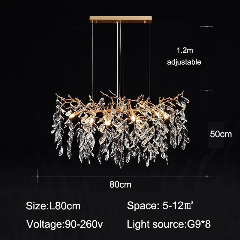 Luminaire Suspension design contemporain en cristal – Référence : Amélio5823- - Nexa Lights