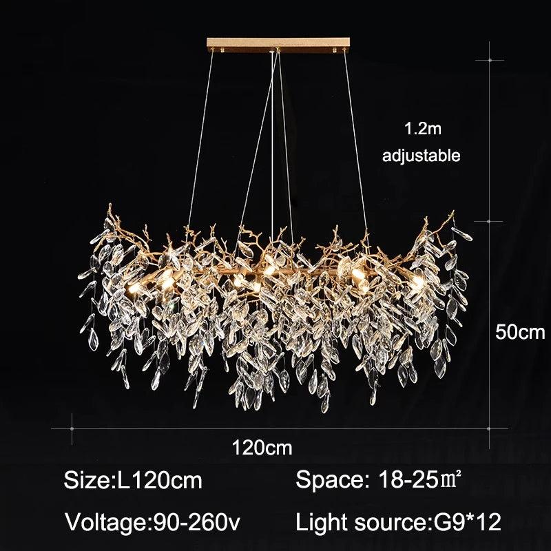 Luminaire Suspension design contemporain en cristal – Référence : Amélio5823- - Nexa Lights