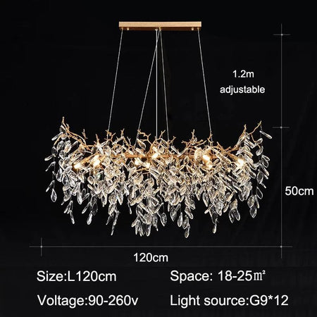 Luminaire Suspension design contemporain en cristal – Référence : Amélio5823- - Nexa Lights