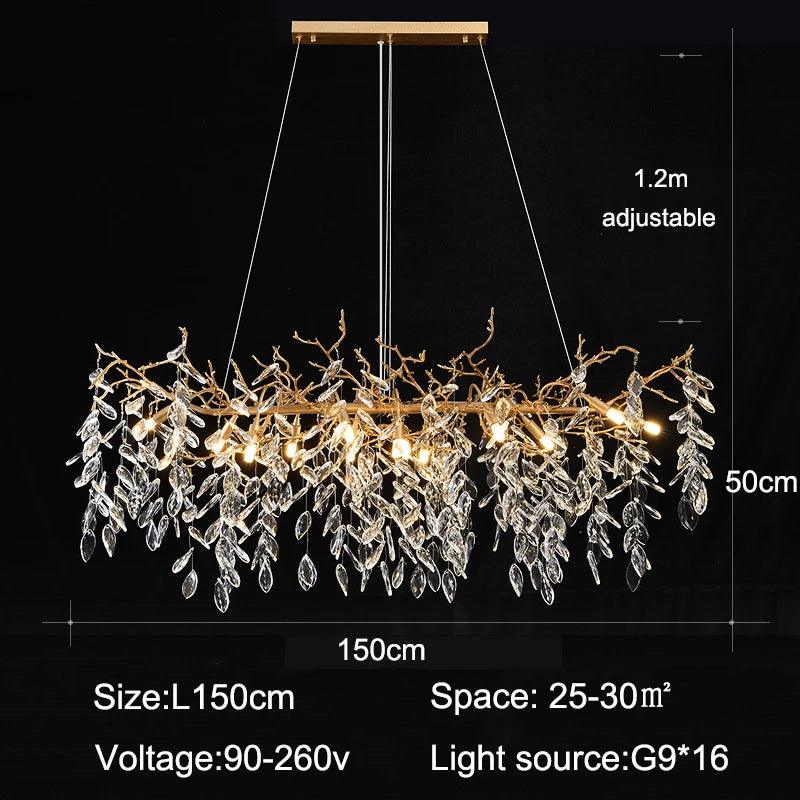 Luminaire Suspension design contemporain en cristal – Référence : Amélio5823- - Nexa Lights