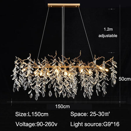 Luminaire Suspension design contemporain en cristal – Référence : Amélio5823- - Nexa Lights