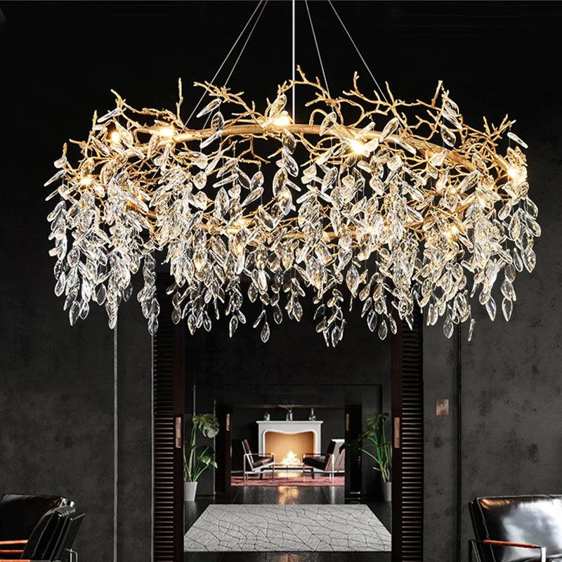 Luminaire Suspension design contemporain en cristal – Référence : Amélio5823- - Nexa Lights