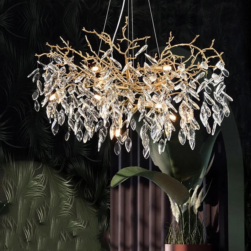 Luminaire Suspension design contemporain en cristal – Référence : Amélio5823- - Nexa Lights