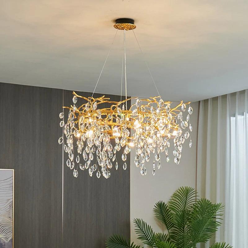 Luminaire Suspension design contemporain en cristal – Référence : Amélio5823- - Nexa Lights