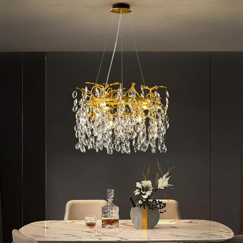 Luminaire Suspension design contemporain en cristal – Référence : Amélio5823- - Nexa Lights