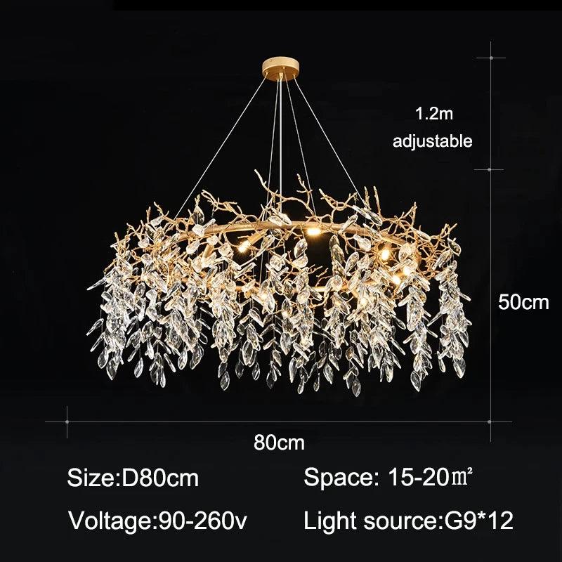 Luminaire Suspension design contemporain en cristal – Référence : Amélio5823- - Nexa Lights