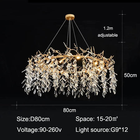 Luminaire Suspension design contemporain en cristal – Référence : Amélio5823- - Nexa Lights