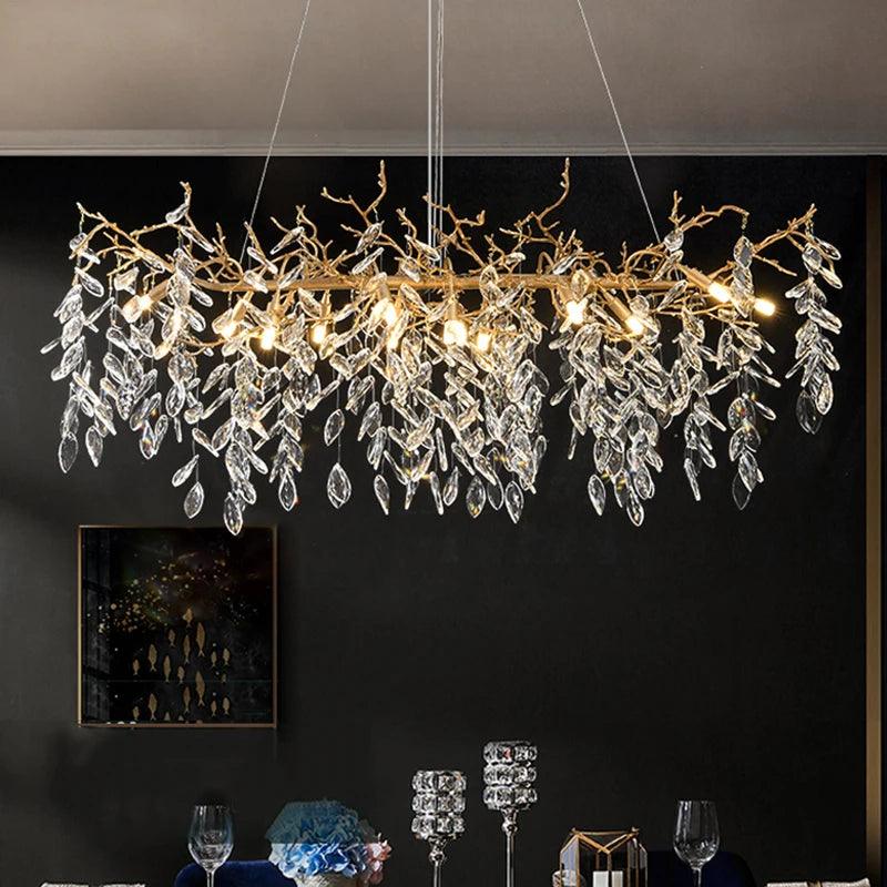 Luminaire Suspension design contemporain en cristal – Référence : Amélio5823- - Nexa Lights