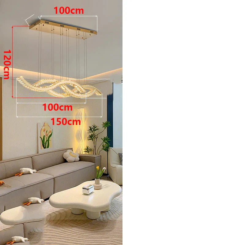 Luminaire Suspension design contemporain en cristal – Référence : Maélys4723- - Nexa Lights