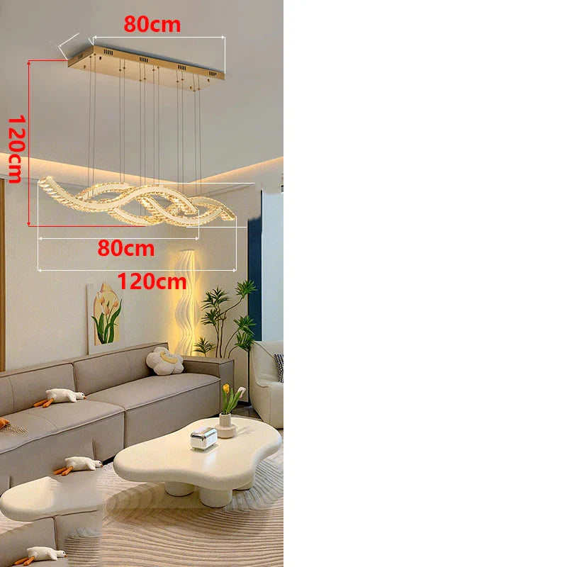 Luminaire Suspension design contemporain en cristal – Référence : Maélys4723- - Nexa Lights