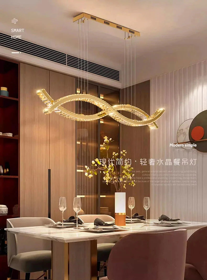 Luminaire Suspension design contemporain en cristal – Référence : Maélys4723- - Nexa Lights