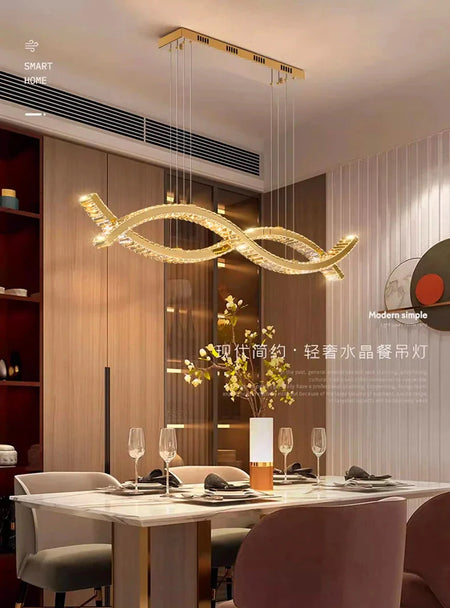 Luminaire Suspension design contemporain en cristal – Référence : Maélys4723- - Nexa Lights