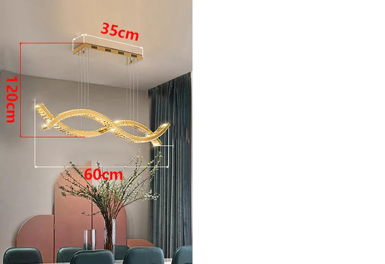 Luminaire Suspension design contemporain en cristal – Référence : Maélys4723- - Nexa Lights