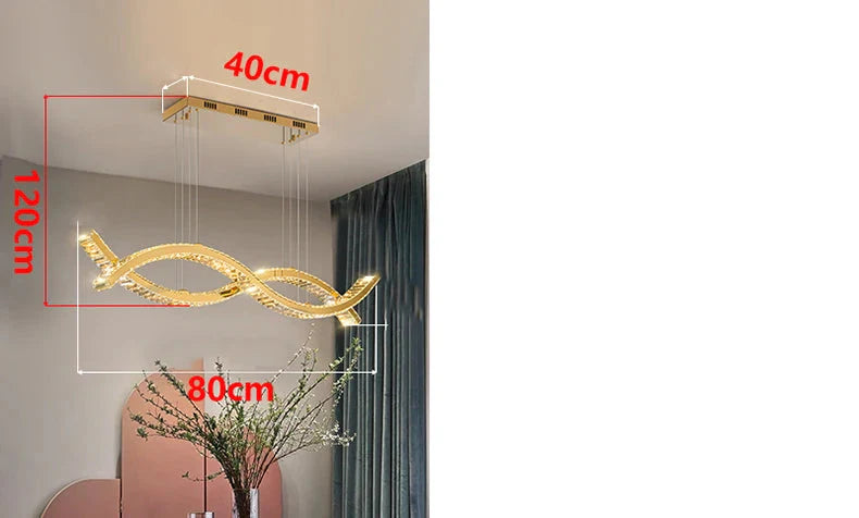 Luminaire Suspension design contemporain en cristal – Référence : Maélys4723- - Nexa Lights
