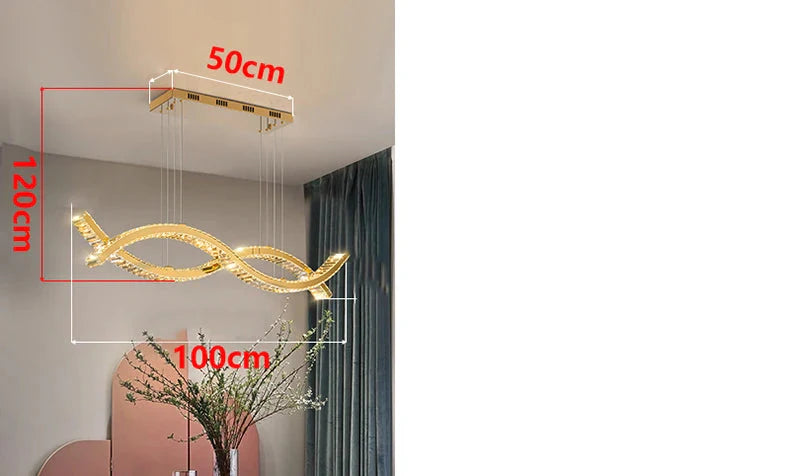 Luminaire Suspension design contemporain en cristal – Référence : Maélys4723- - Nexa Lights