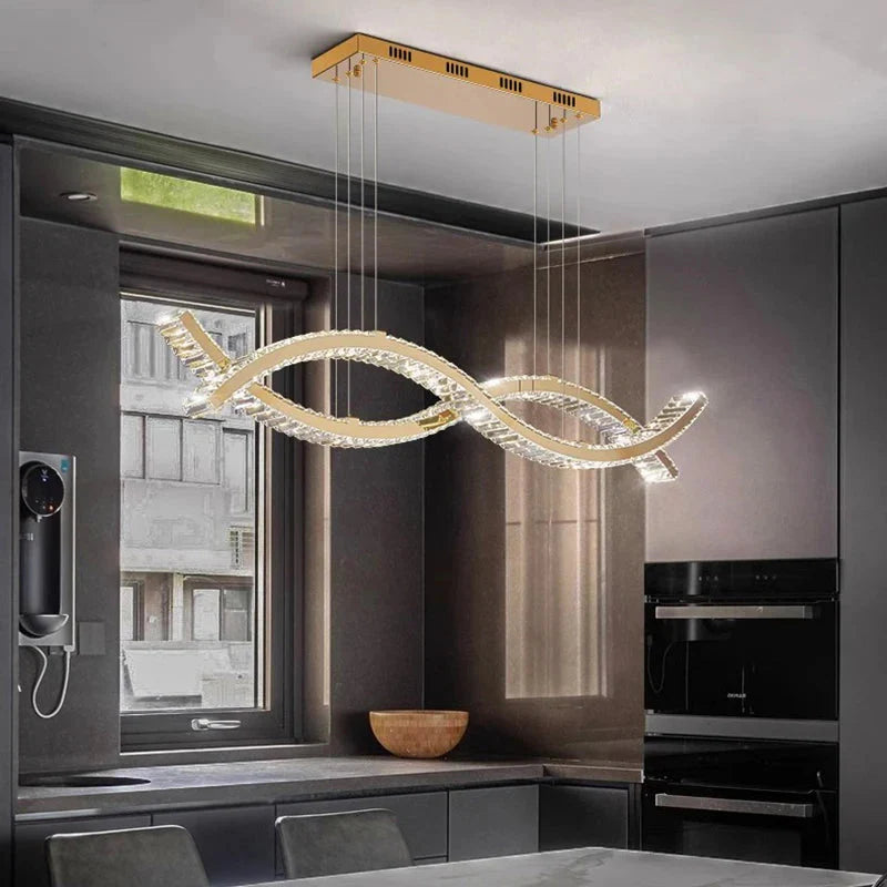 Luminaire Suspension design contemporain en cristal – Référence : Maélys4723- - Nexa Lights
