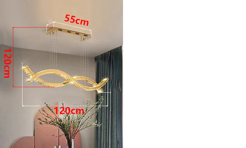 Luminaire Suspension design contemporain en cristal – Référence : Maélys4723- - Nexa Lights