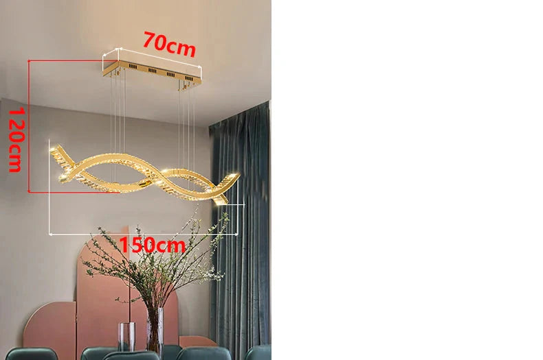 Luminaire Suspension design contemporain en cristal – Référence : Maélys4723- - Nexa Lights