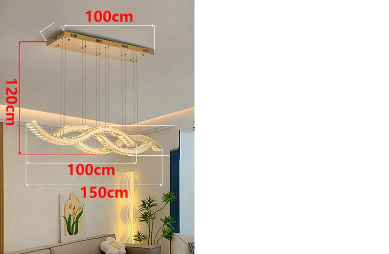Luminaire Suspension design contemporain en cristal – Référence : Maélys4723- - Nexa Lights