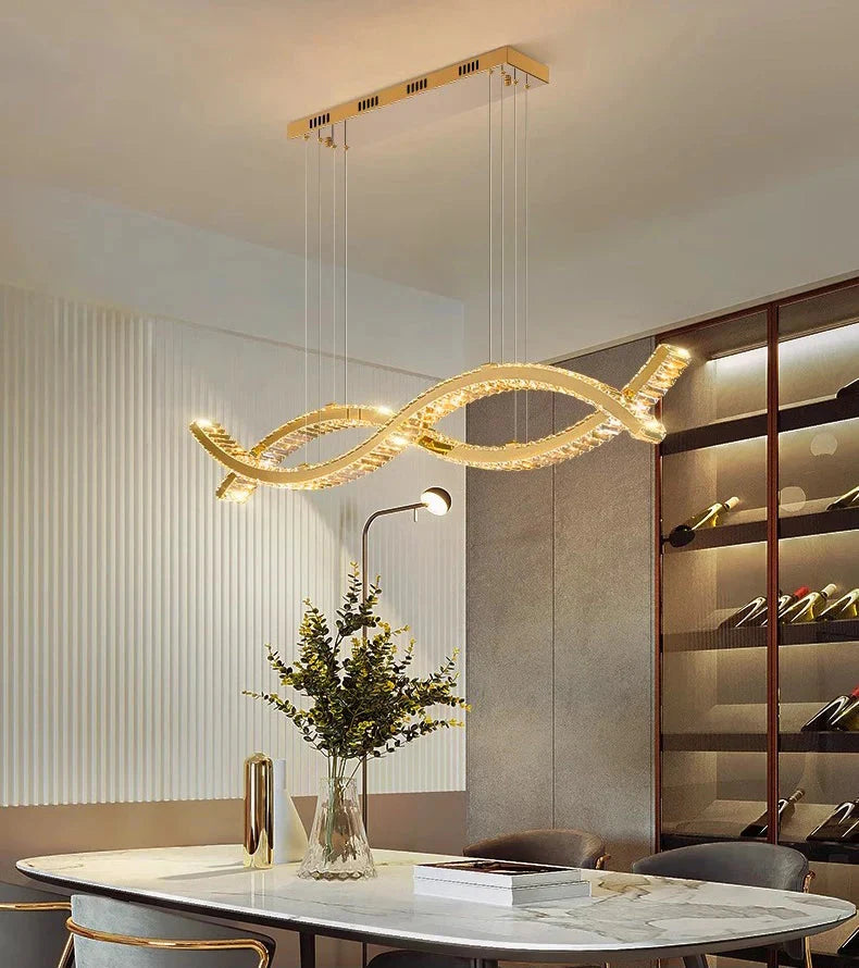 Luminaire Suspension design contemporain en cristal – Référence : Maélys4723- - Nexa Lights