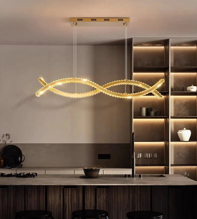 Luminaire Suspension design contemporain en cristal – Référence : Maélys4723- - Nexa Lights