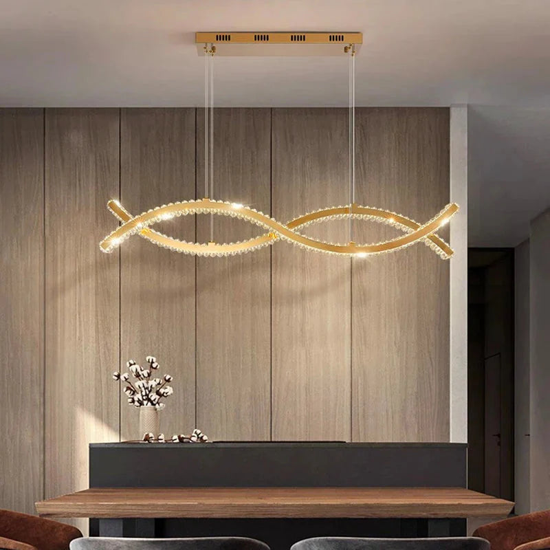Luminaire Suspension design contemporain en cristal – Référence : Maélys4723- - Nexa Lights